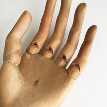 Antique mannequin wooden hand